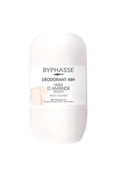 BYPHASSE - مزيل عرق رول أون يدوم 48 ساعة بزيت اللوز الحلو - 50 مل