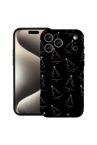 bestcase Carcasă premium din silicon pentru Apple iPhone 17 Pro, Brad de Crăc...