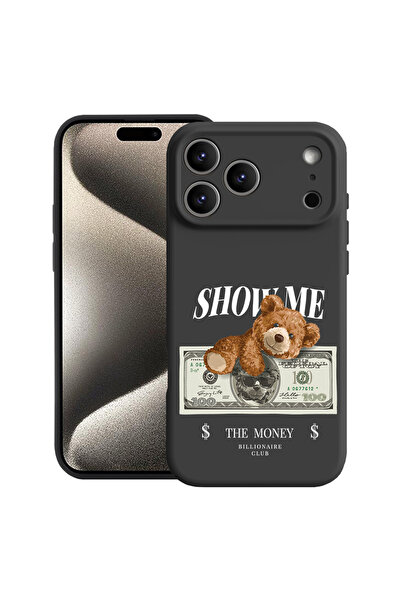 bestcase Carcasă premium din silicon pentru Apple iPhone 17 Pro Max, Ursuleț de pluș Arată-mi banii, 2052067 PB 1453