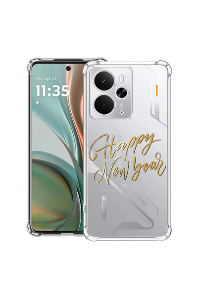bestcase Carcasă antișoc pentru Poco M7 Pro 5G, cu design „Anul Nou fericit”,...