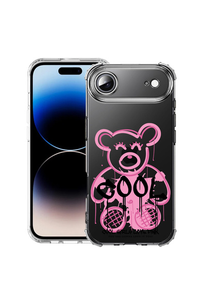 bestcase Carcasă antișoc pentru Apple iPhone 17 Air, Teddy Bear Cool Pink, 20...