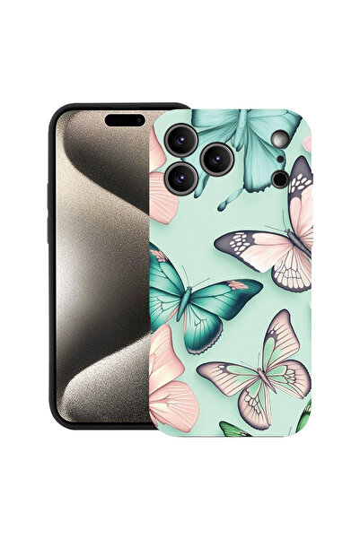 bestcase Θήκη σιλικόνης Premium για Apple iPhone 17 Pro, μοτίβο πεταλούδας, 2...