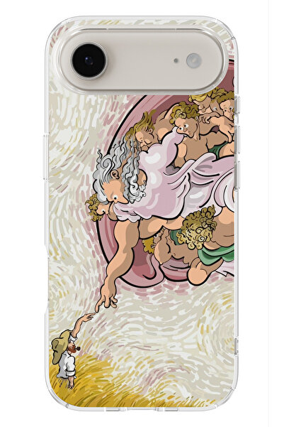 moonset Iphone 17 Air Uyumlu Van Gogh Tasarımlı Baskılı Şeffaf Telefon Kılıfı