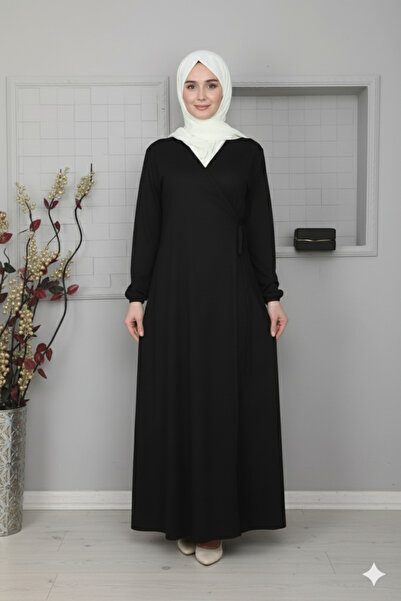 Defkay One-Piece Double-Breasted Side-Tie Women's Prayer Dress Robe