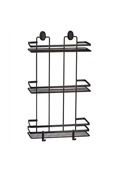 Okyanus Home Raft de baie DLS-751, montat pe perete, negru, 3 rafturi, 30 x 1...