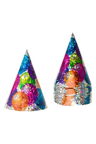 ANTBRO Set 15 party hats Antbro® model with metallic colored balloons, 16cm