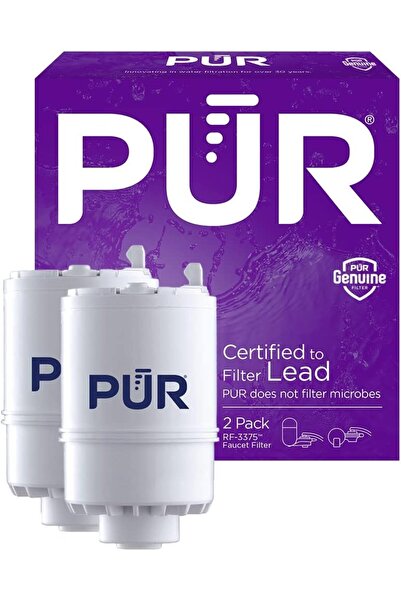 Pür PUR Faucet Mount Replacement Filter 2-Pack, Genuine PUR Filter, 2-in-1 Powerful Filtration, Includes