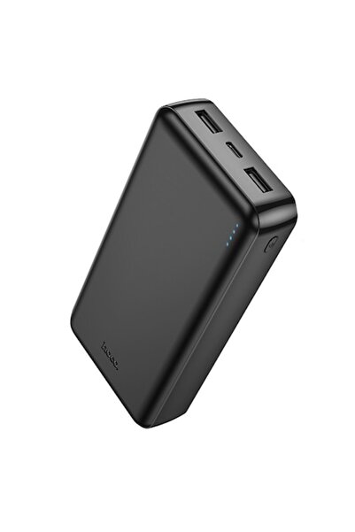 HOCO Premium Product Baterie externă, 20000mAh, porturi USB-A duale, intrare MicroUSB și USB-C, design ultrasubțire, HOCO J100