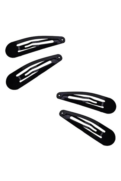 ANTBRO Set de 4 agrafe de păr metalice negre, 5 cm