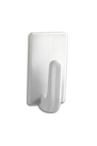 Tesa Bathroom hook Powerstrips Classic, size S, double adhesive strips included, white, single hook,