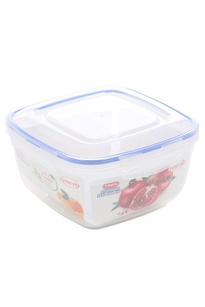 Inaplast Food container, 30105, plastic, square, transparent, 2.4 L, with airtight lid