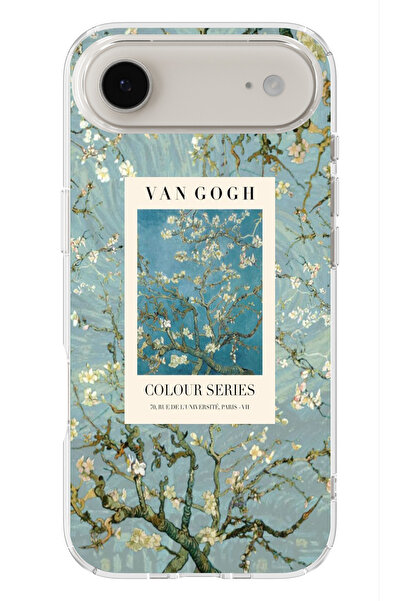moonset Iphone 17 Air Uyumlu Van Gogh Tasarımlı Baskılı Şeffaf Telefon Kılıfı