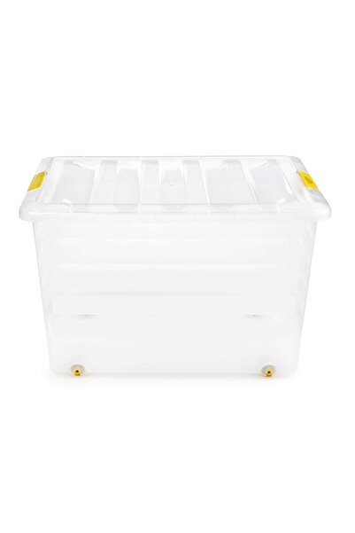 PLASTINA Deep storage box with wheels and lid, Alisan, plastic, 44 L, 50 x 40 x 32 cm