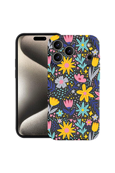 bestcase Carcasă premium din silicon pentru Apple iPhone 17 Pro, flori mici, ...