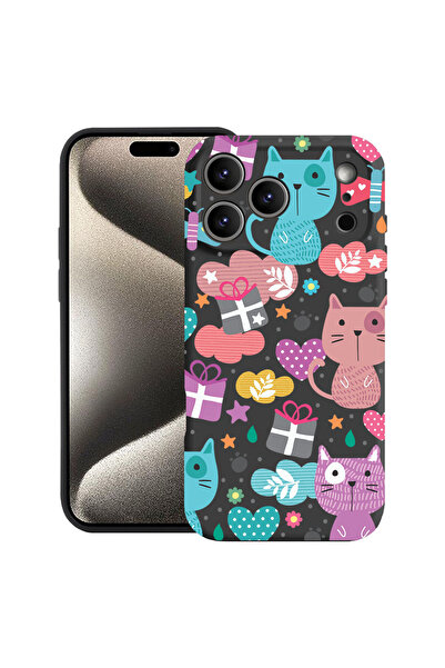 bestcase Carcasă premium din silicon pentru Apple iPhone 17 Pro Max, Pisică d...