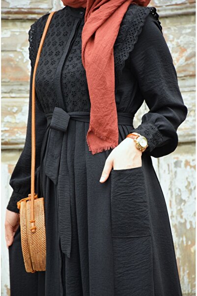 EMİNOS BUTİK Fistolu Zarif Ferace