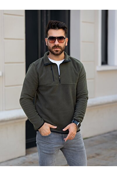 INFİVENTO Fleece Sweatshirt with Zipper