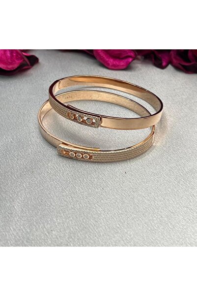 Victoria Rose Kaplama Zirkon Taşlı Kadın Kelepçe Modeli 925 Ayar Gümüş