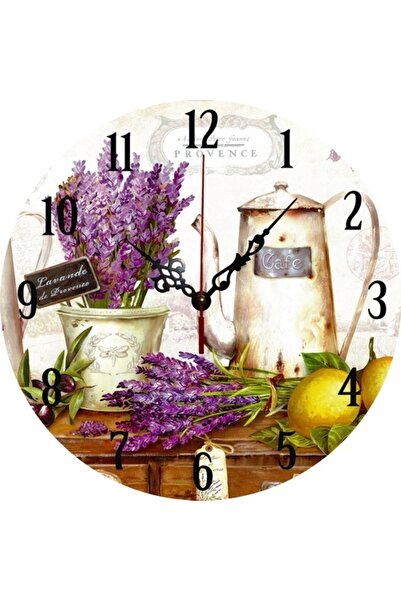 Euro Sangift Ceas de perete 34004, analog, rotund, lemn, multicolor, diametru...