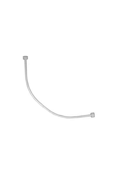 msv Bara perdea dus, semicirculara, aluminiu, alb, F140589, 80 x 80 cm