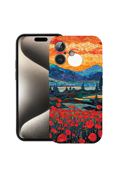 bestcase Carcasă premium din silicon pentru Apple iPhone 17, maci în apus, 20...