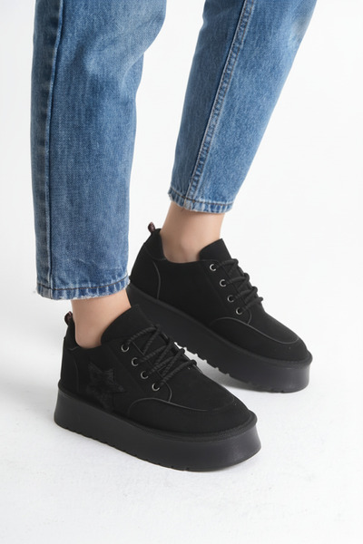 Limeo Γυναικείες μπότες και μποτάκια με χοντρή σόλα με λεπτομέρεια από σχοινί και σουέτ