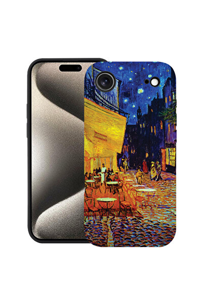 bestcase Husă premium din silicon pentru Apple iPhone 17 Air, Terasa Van Gogh...