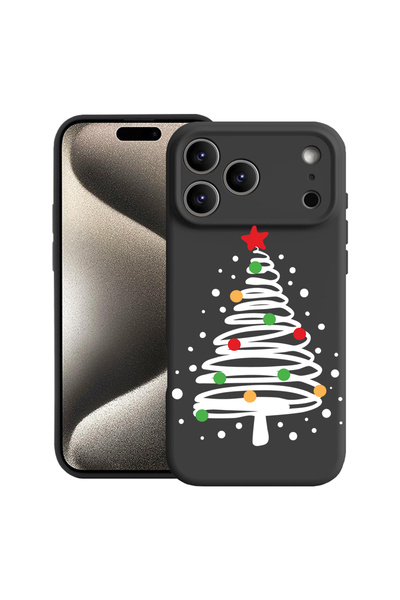 bestcase Carcasă premium din silicon pentru Apple iPhone 17 Pro, Brad de Crăc...