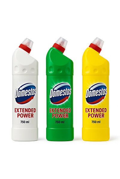 Domestos Pachet 3X Alb,Galben,Verde 750ml/buc