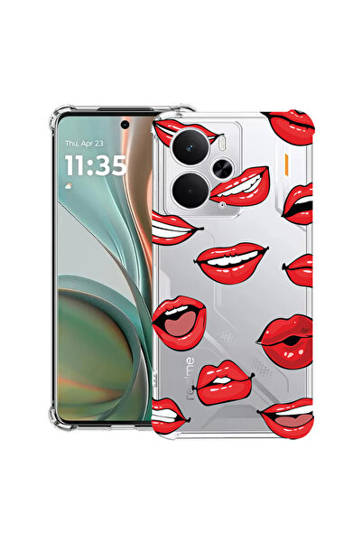 bestcase Carcasă antișoc pentru Realme 14 5G, model buze - sărut, 2052023 AS ...