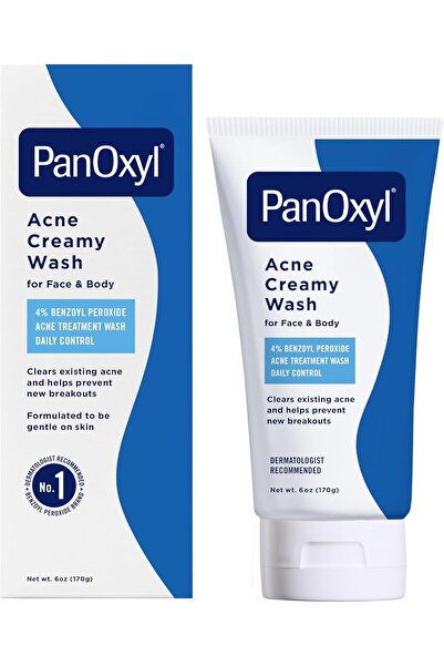 MQ غسول كريمي لعلاج حب الشباب مع 4% بنزويل بيروكسيد، بانوكسيل، 6 أونصة