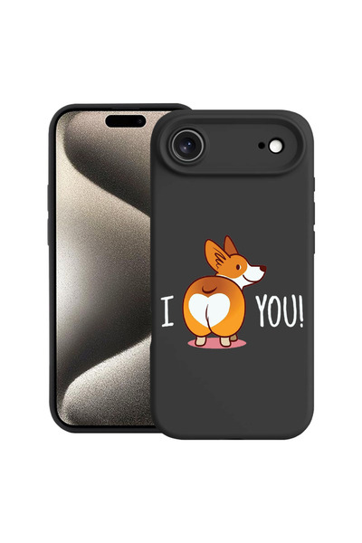 bestcase Husă premium din silicon pentru Apple iPhone 17 Air, Emoji cu un căț...