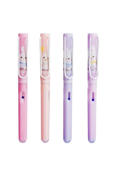 NEBO Set de 12 pixuri cu gel „Iepuraș drăguț”, design pastel cu imprimeu de i...