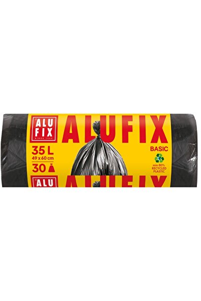 alufix Saci de gunoi Economy, negri, 35L, 30 buc.