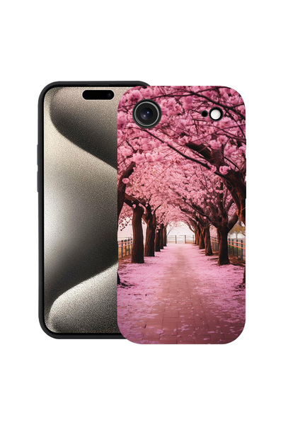 bestcase Carcasă premium din silicon pentru Apple iPhone 17 Air, flori de cir...