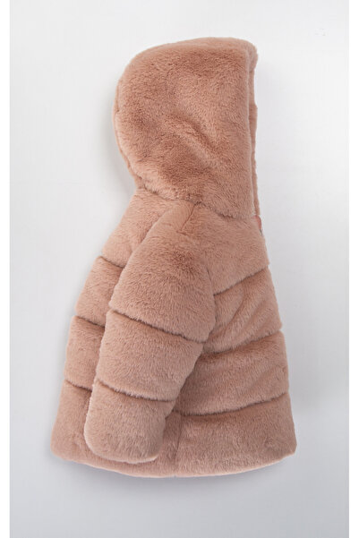 Midimod 2-7 ani Palton pentru fetiță din fleece cu glugă din pluș