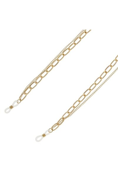 ANTBRO ® Gold Double Glasses Chain 'Snake' with Rings – Elegant Unisex Metal Cord for Sunglasses a