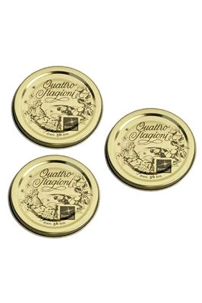 BORMIOLI Capac borcan Quattro Stagioni, metal, auriu, D 86 mm, set 2 bucati