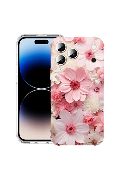 bestcase Carcasă antișoc pentru Apple iPhone 17 Pro Max, margaretă roz și alb...