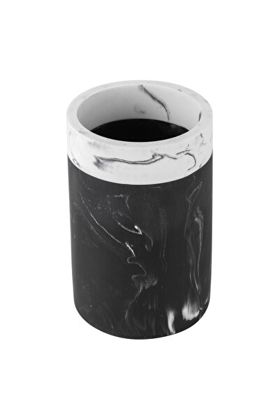 KADDA Bathroom glass for personal hygiene, Marmor BPO-3919 C, black + white, ...