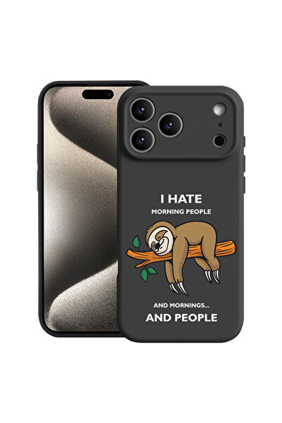 bestcase Carcasă premium din silicon pentru Apple iPhone 17 Pro, I Hate Morni...