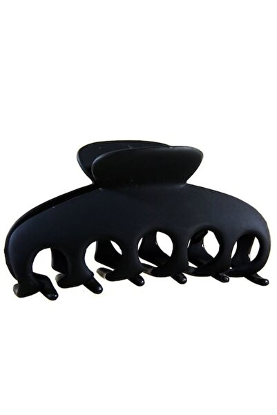 ANTBRO - Clemă de păr cu finisaj mat din cauciuc, neagră, 9 cm