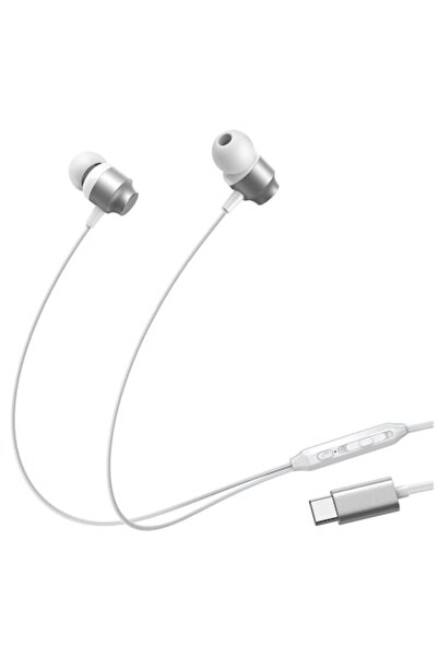 Joyroom Wired Earphones JR-EC06 USB-C, 10 mm, White/Silver