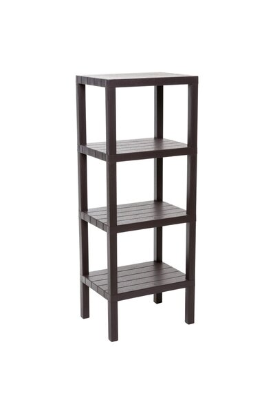 Tatay Raft de baie S 4481000, montat pe podea, finisaj maro, patru rafturi, 2...