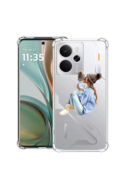 bestcase Carcasă antișoc pentru Poco M7 Pro 5G, cu design fetiță, mamă cu băi...