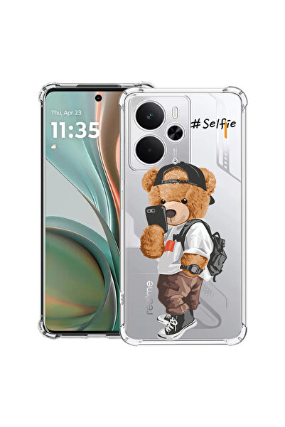 bestcase Carcasă antișoc pentru Poco M7 Pro 5G, cu design Selfie Teddy Bear, 2099994 AS 925
