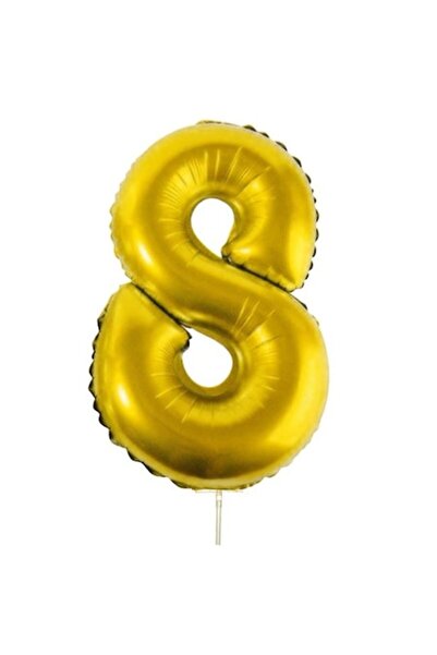 ANTBRO Party Balloon Folie Nr.8 Golden Metallic