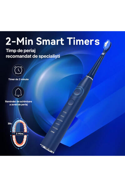 DrKala Sonic electric toothbrush, 5 modes, 5 DuPont heads, up to 40,000 vibrations/min, IPX7