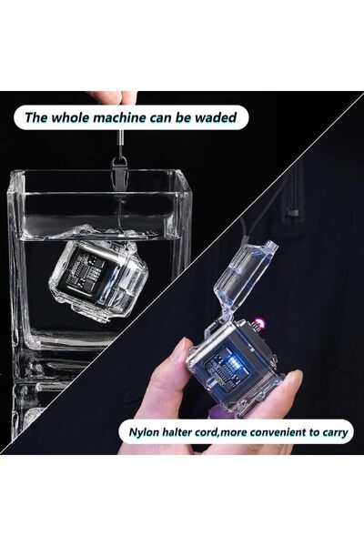 Generic Camping Plasma Lighter Rechargeable USB Windproof Arc Lighter with Ignition Count Display