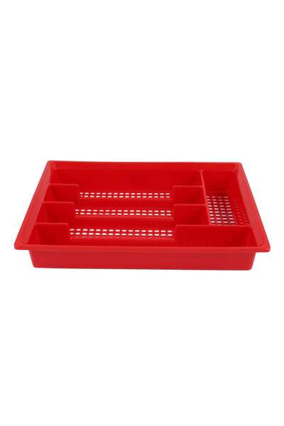 Inaplast Suport tacamuri pentru sertar, 95008, plastic, rosu, 33.5 x 26 x 5 cm